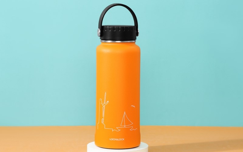 B&igrave;nh giữ nhiệt inox 897 ml Lock&Lock LHC4160GRY