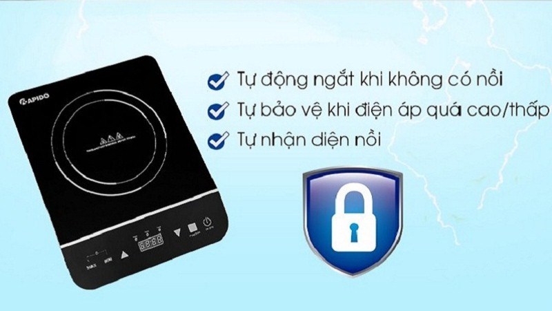 Bếp từ Rapido c&oacute; nhiều tiện &iacute;ch