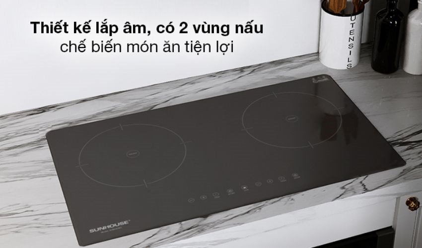 Bếp từ đ&ocirc;i Sunhouse