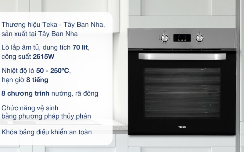 Lò nướng âm Teka HCB 6435 70 lít