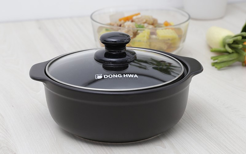 Nồi đất nắp k&iacute;nh 19 cm Dong hwa Tucbeghi G703 