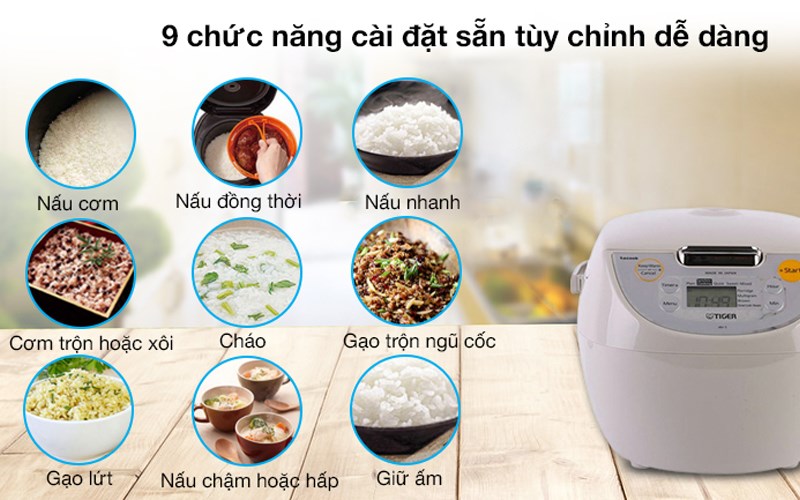 Nồi cơm điện tử Tiger 1 lít JBV-S10W