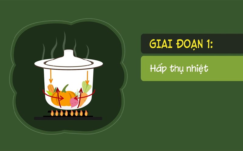 Giai đoạn 1: Hấp thụ nhiệt