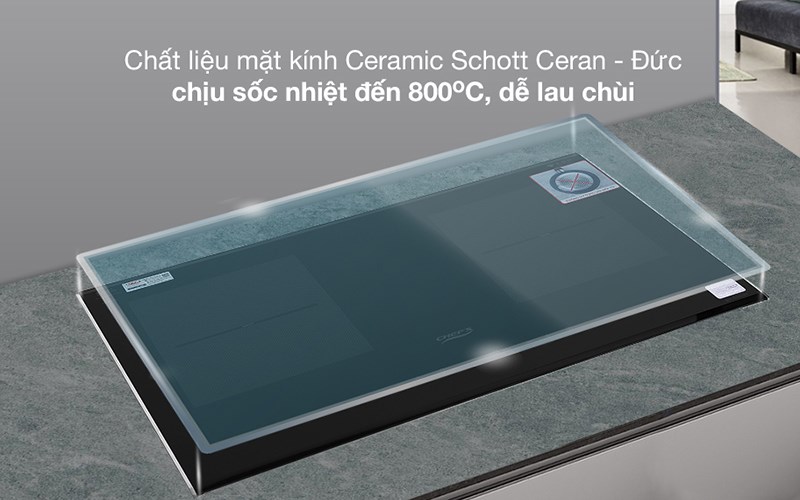 Chất liệu bếp từ Đực chịu nhiệt, chịu lực tốt