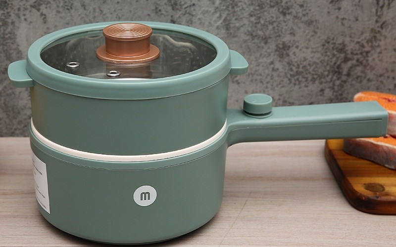 Chảo điện th&ocirc;ng minh Mishio MK-271 1.5 l&iacute;t xanh