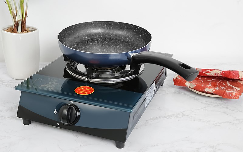 Chảo nh&ocirc;m chống d&iacute;nh v&acirc;n đ&aacute; 24 cm Delites CE003-24