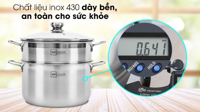 Bộ nồi xửng inox nắp k&iacute;nh 28 cm Fivestar HT Cook HTNX28001