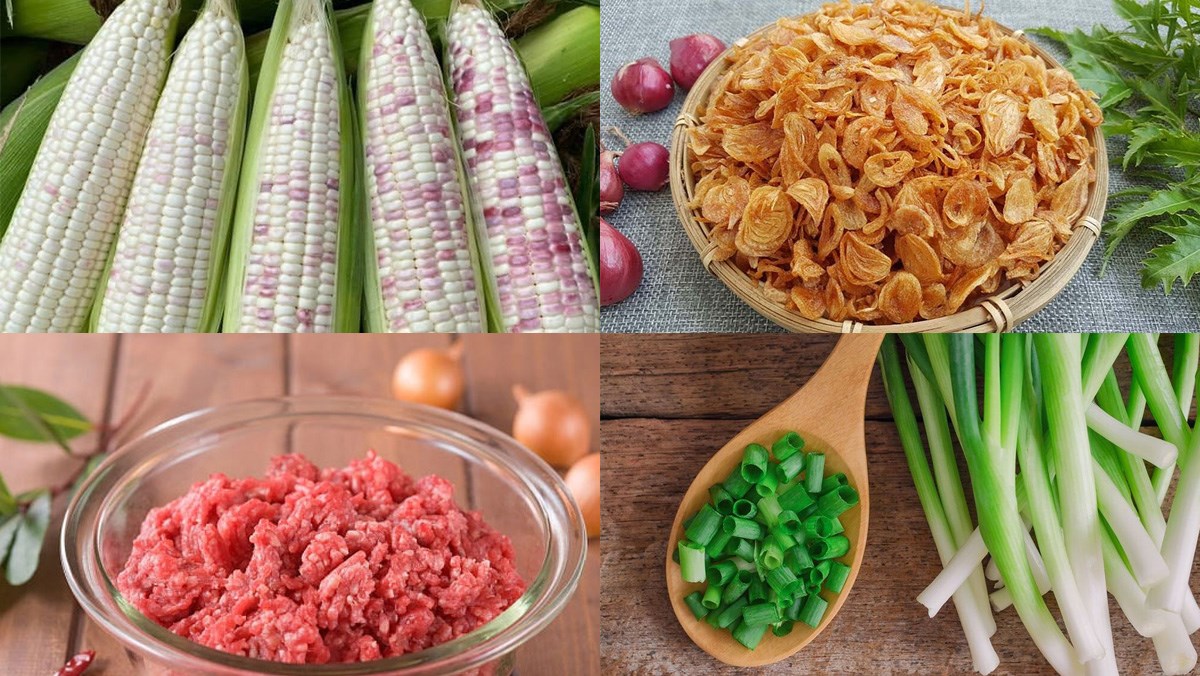 Nguyên liệu món ăn chả ram bắp