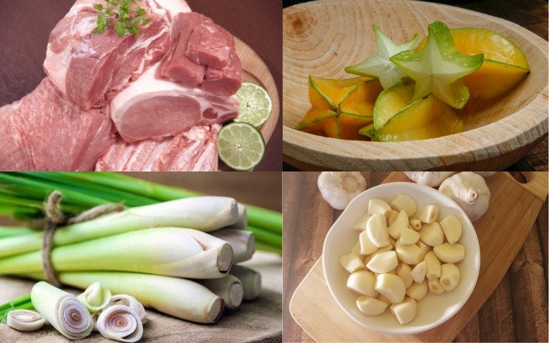 Nguyên liệu món ăn chạo chân giò