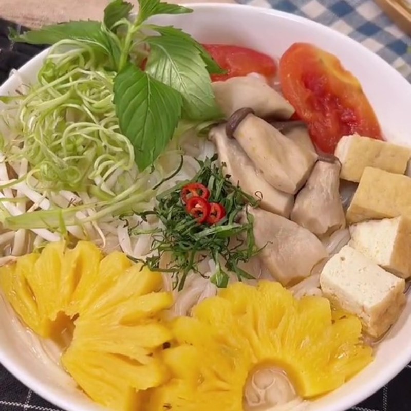 Bước 5 Bún nấm thơm Bún nấm thơm chay