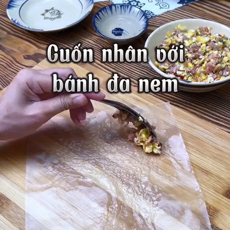 Bước 3 Làm chả ram bắp Chả ram bắp (công thức được chia sẻ từ Tiktok Vào Bếp Cùng Điện máy XANH)