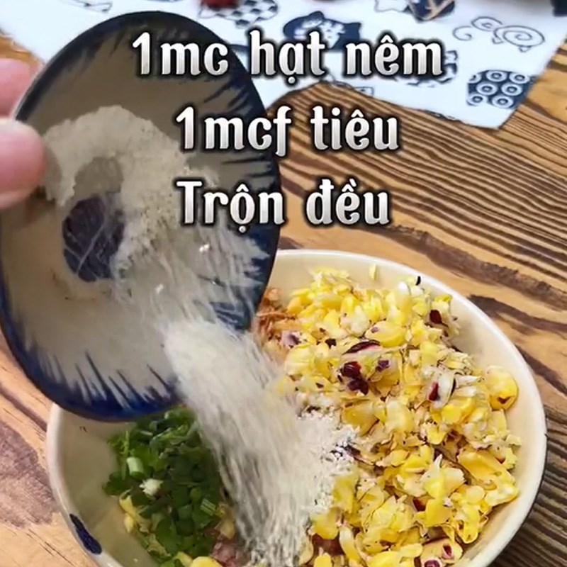 Bước 2 Làm nhân ram bắp Chả ram bắp (công thức được chia sẻ từ Tiktok Vào Bếp Cùng Điện máy XANH)