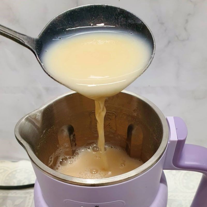 Bước 2 Nấu sữa hạt đậu gà với macca bằng máy sữa hạt Sữa đậu gà hạt macca bằng máy làm sữa hạt