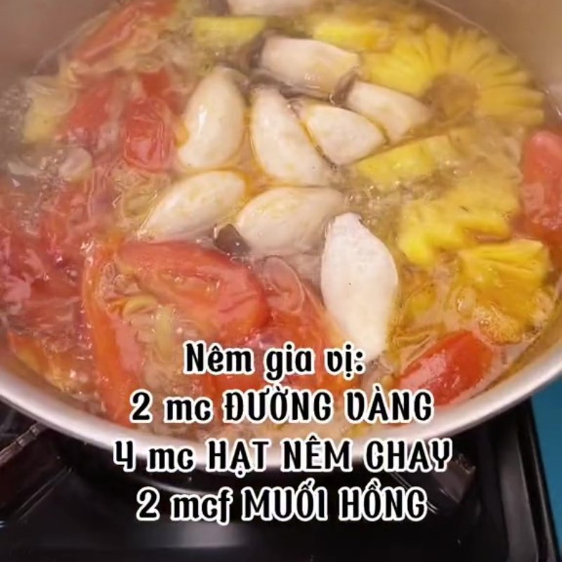 Bước 4 Nêm gia vị Bún nấm thơm chay