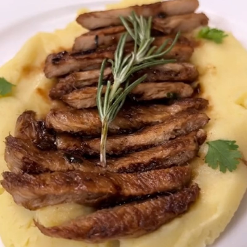 Bước 4 Thành phẩm Bít tết chay từ nấm hầu thủ