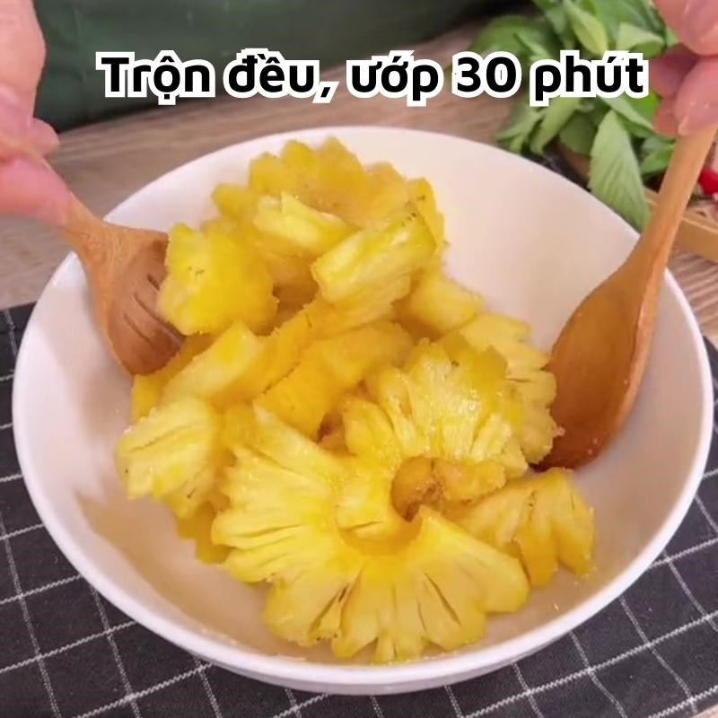 Bước 2 Ướp thơm Bún nấm thơm chay