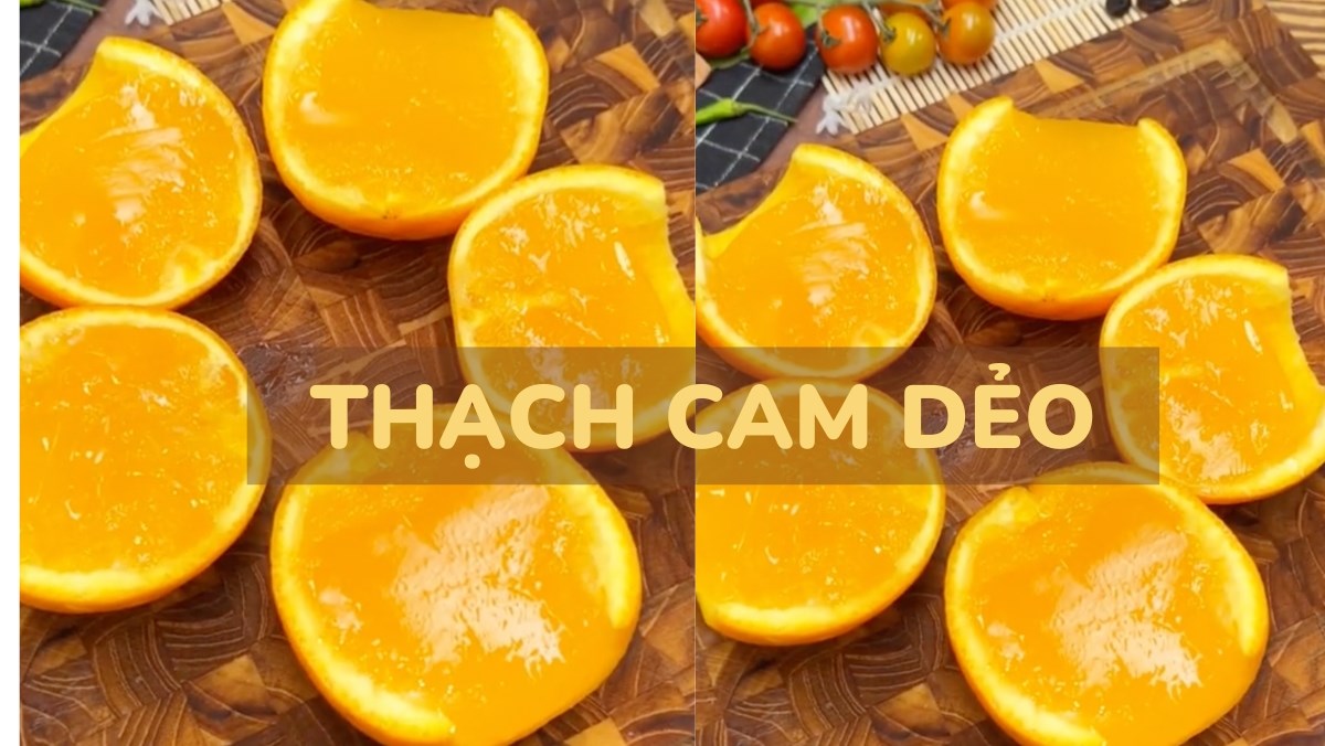 Cách làm thạch cam dẻo