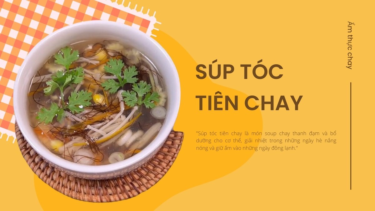 Cách nấu súp tóc tiên chay