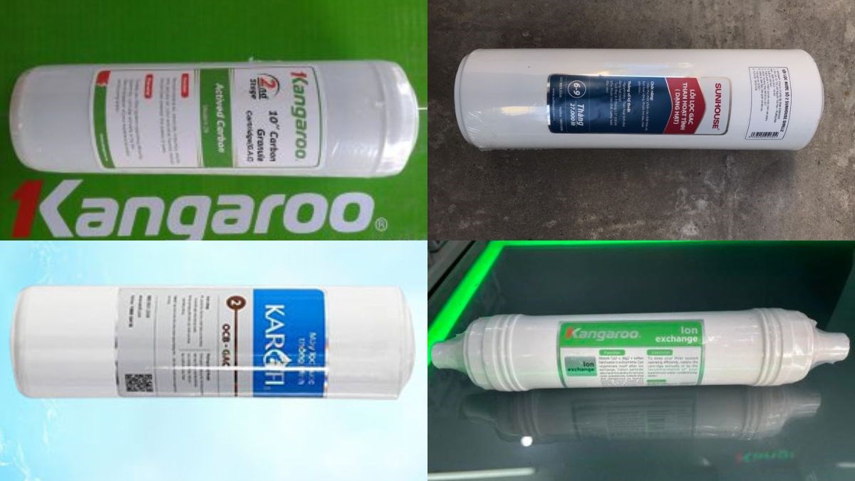 Các mẫu lõi lọc nước số 2 sử dụng than hoạt tính