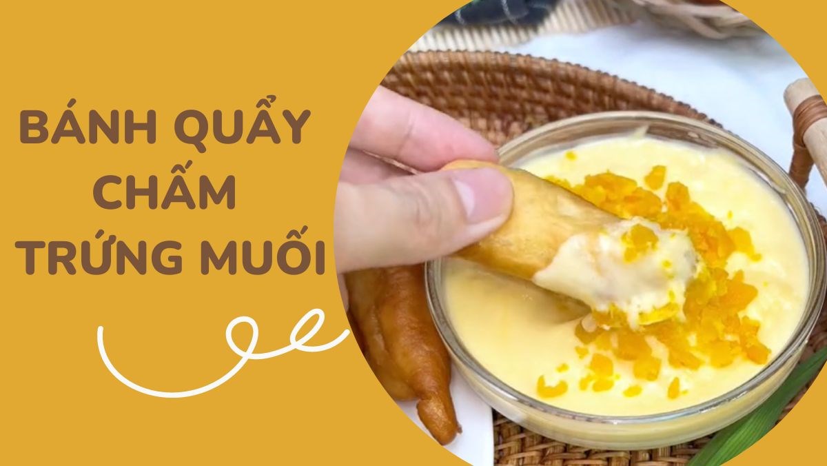Cách làm bánh quẩy chấm trứng muối