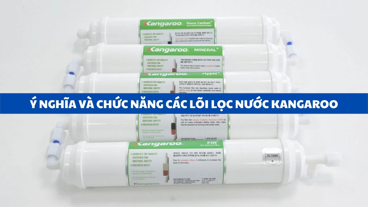 Ý nghĩa và chức năng các lõi lọc nước Kangaroo