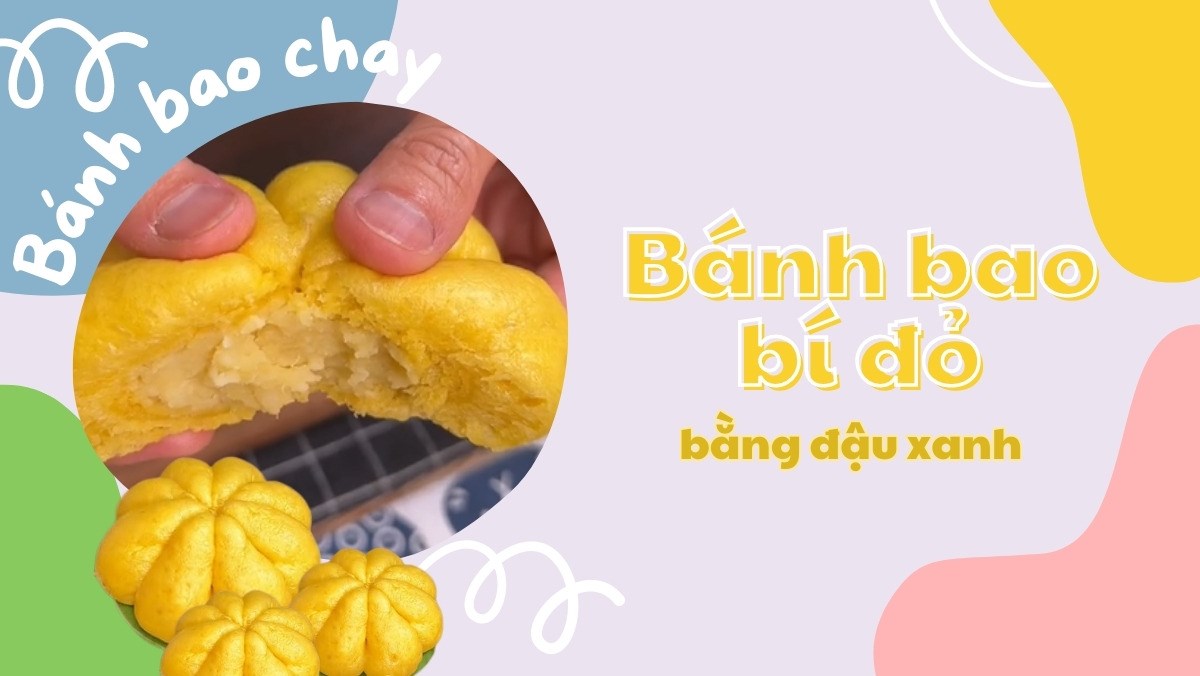 Bánh bao bí đỏ nhân đậu xanh