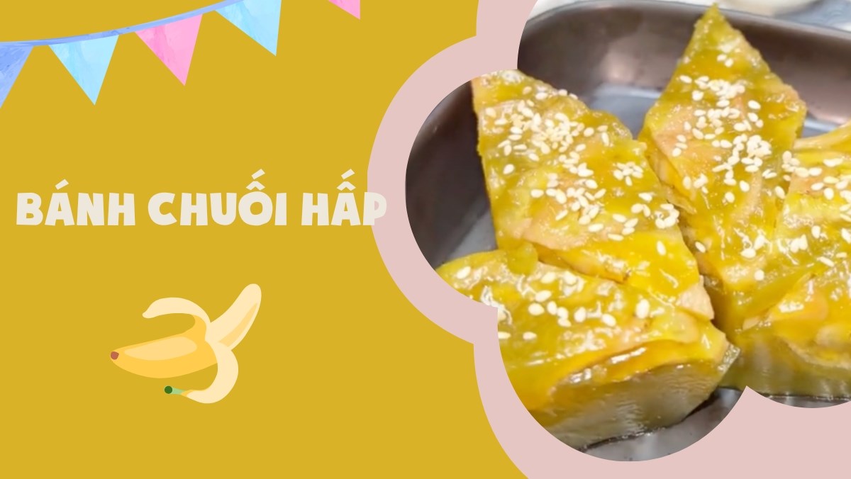 Bánh chuối hấp chấm nước cốt dừa và socola