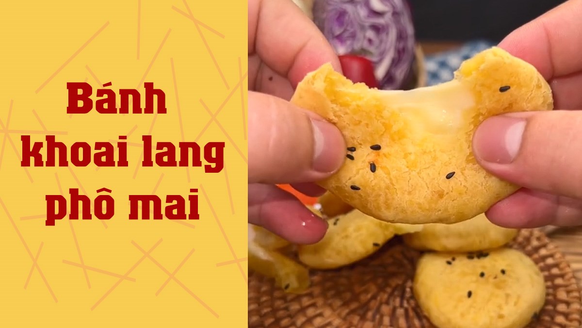 Bánh khoai lang phô mai (Công thức được chia sẻ từ TikTok Vào bếp cùng Điện máy XANH)