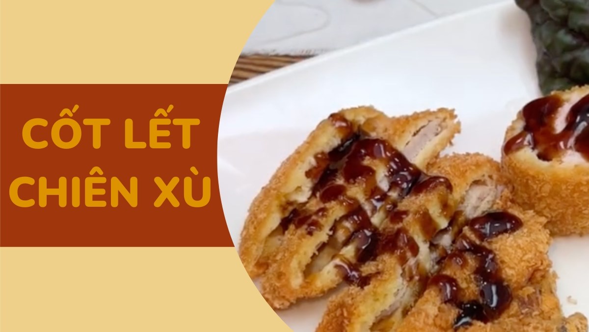 Cốt lết chiên xù cuộn cải cầu vồng