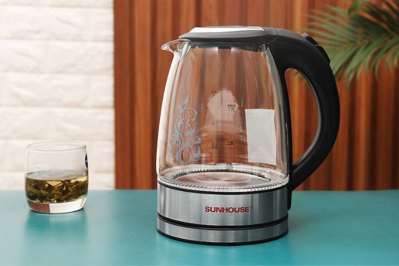 B&igrave;nh đun si&ecirc;u t&ocirc;́c thủy tinh Sunhouse 1.7 l&iacute;t SHD1217 Đen