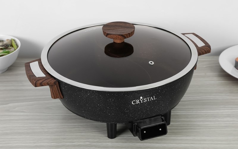 Nồi lẩu điện 2 ngăn Crystal NLA26 6 l&iacute;t