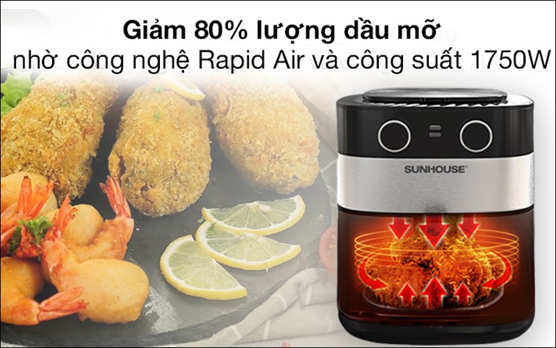 Nồi chiên không dầu Sunhouse SHD4026 6 lít