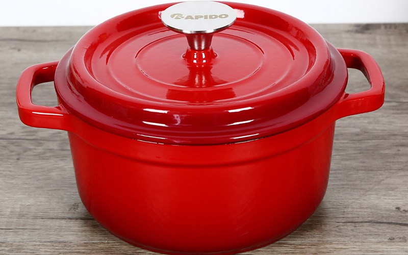 Nồi gang đ&uacute;c 20 cm Rapido RK20-RD