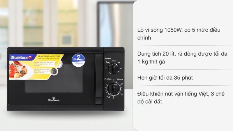 Lò vi sóng BlueStone MOB-7708B 20 lít