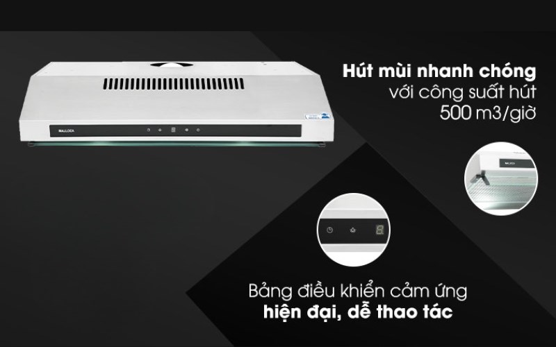 M&aacute;y h&uacute;t m&ugrave;i Malloca c&oacute; c&ocirc;ng suất h&uacute;t mạnh