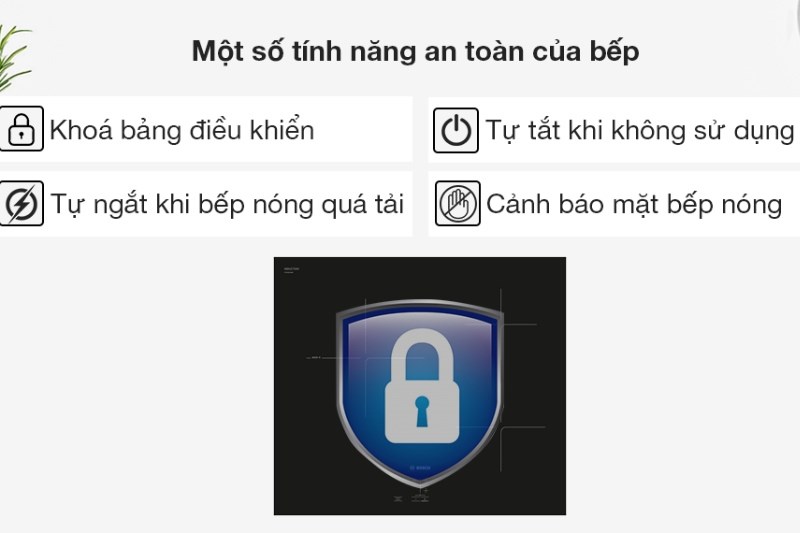 Bếp từ Bosch không bật được do khóa an toàn
