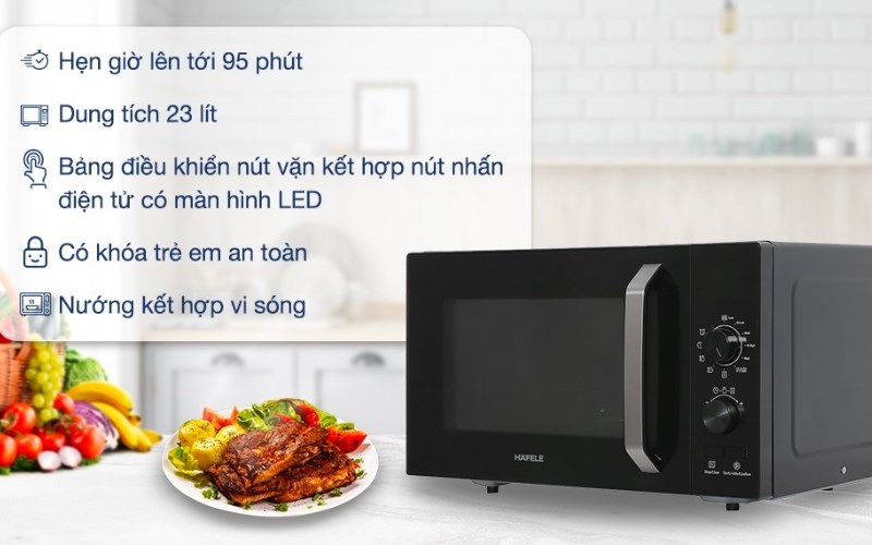 L&ograve; vi s&oacute;ng c&oacute; nướng Hafele HW-F23B (538.31.270) 23 l&iacute;t