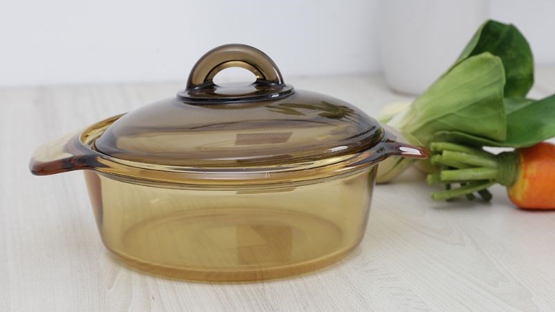 Nồi thủy tinh nắp kính 1 lít Luminarc Blooming Amberline