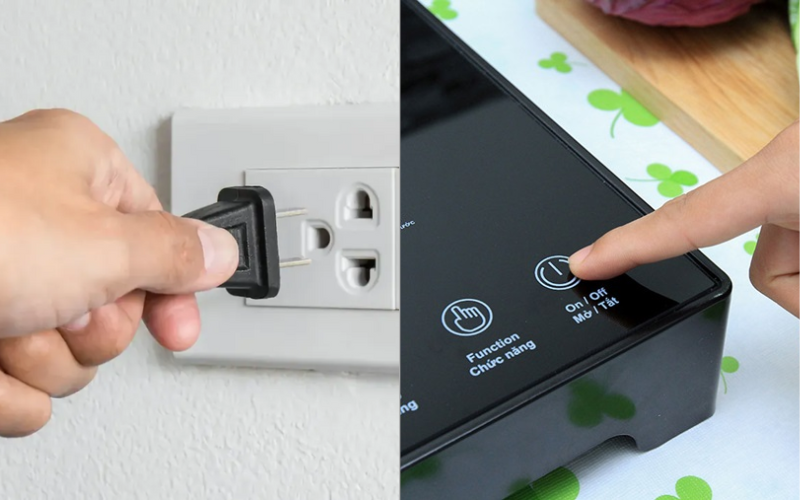 Cắm nguồn điện v&agrave; bật n&uacute;t