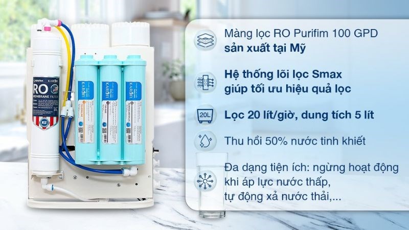 M&aacute;y lọc nước RO &acirc;m tủ Karofi KAQ-U06 10 l&otilde;i