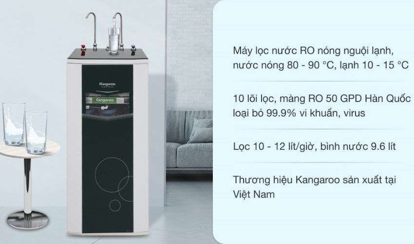 Máy lọc nước RO nóng nguội lạnh Kangaroo KG10A3 10 lõi