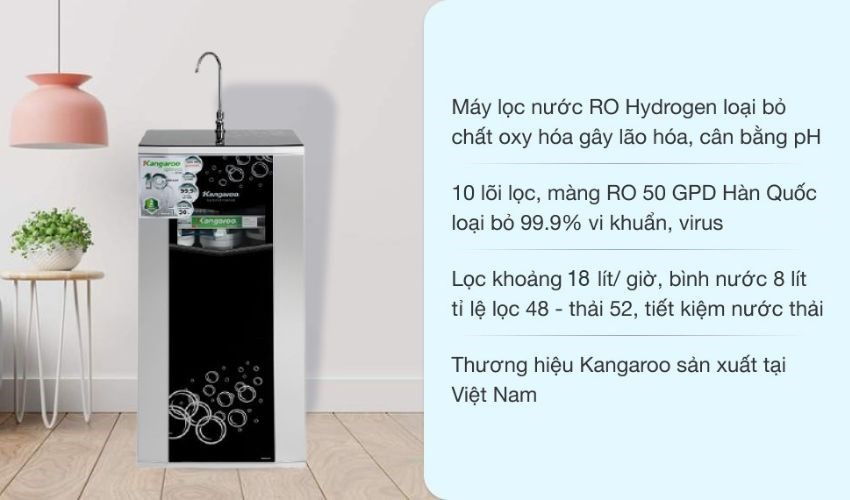Máy lọc nước R.O Hydrogen Kangaroo KG10G5VTU 10 lõi