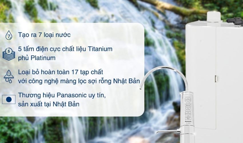 Máy lọc nước ion kiềm Panasonic TK-AB50 5 tấm điện cực