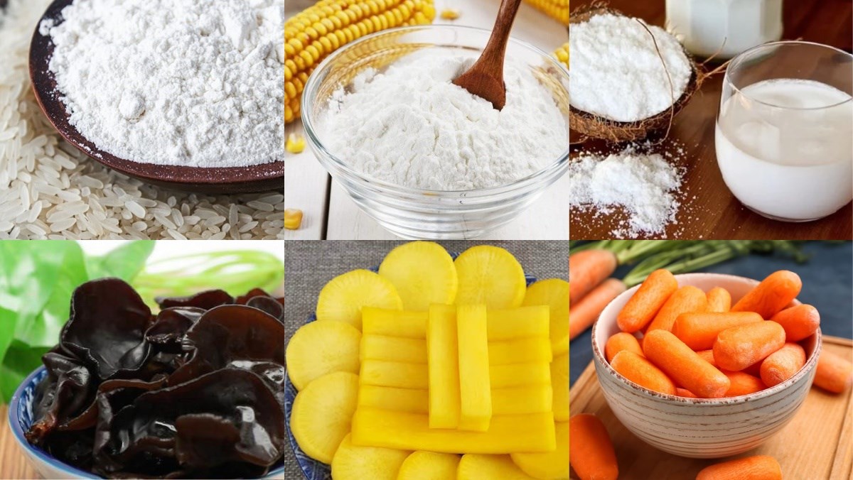 Nguyên liệu món ăn bánh khọt chay