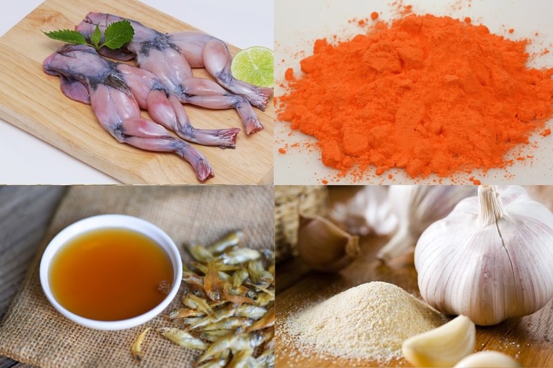 Nguyên liệu làm ếch chiên nước mắm
