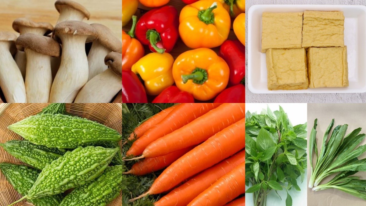 Nguyên liệu món ăn gỏi khổ qua chay