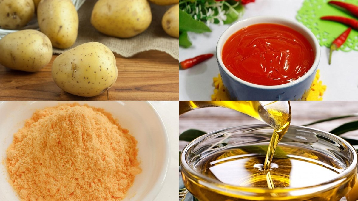 Nguyên liệu món ăn khoai tây lốc xoáy