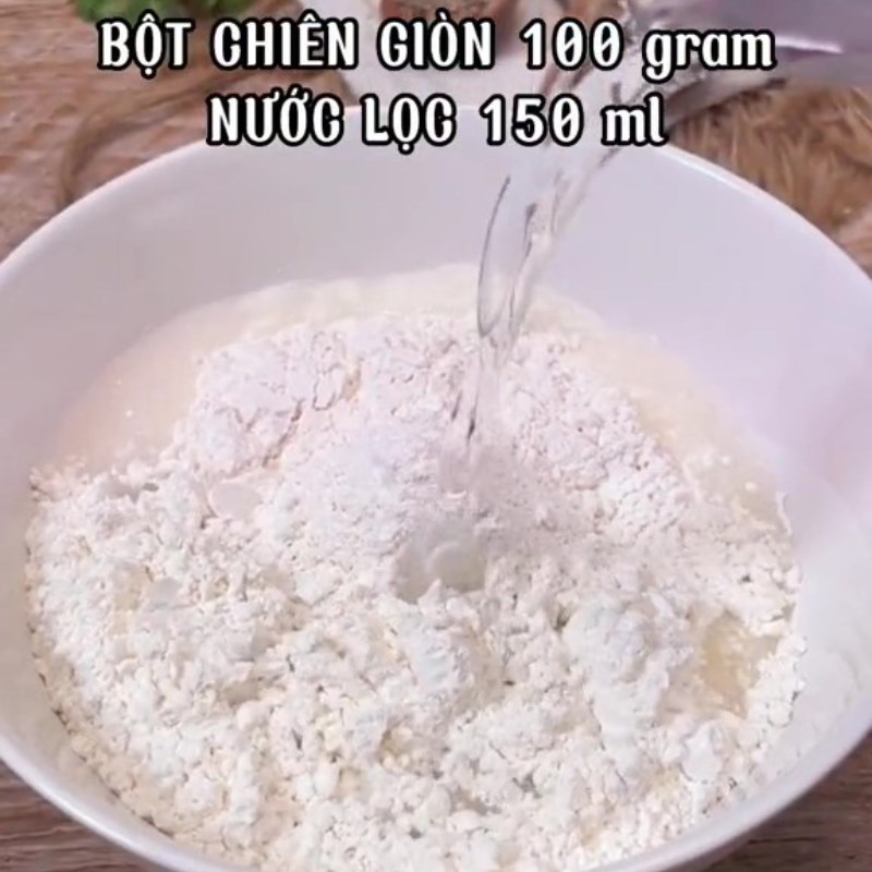 Bước 3 Pha bột Nấm chiên nước mắm