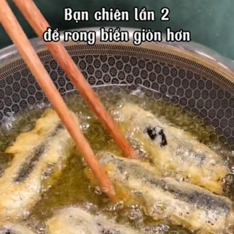 Bước 6 Chiên rong biển Miến cuộn rong biển chay