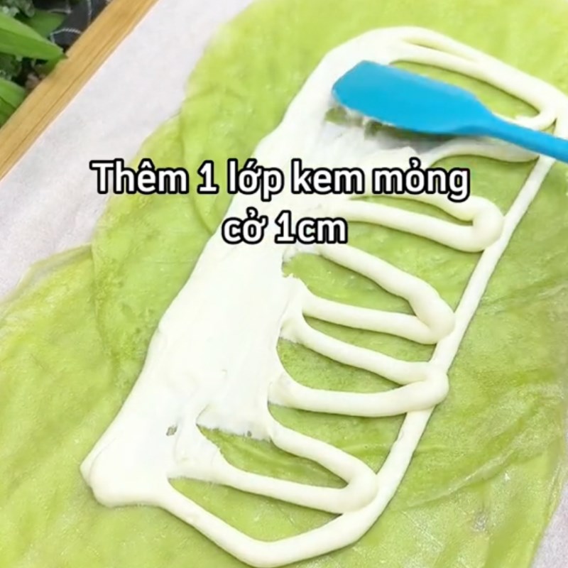 Bước 4 Cuộn bánh crepe sầu riêng Bánh crepe cuộn sầu riêng (Công thức từ kênh tiktok Vào bếp cùng KitchenAZ)